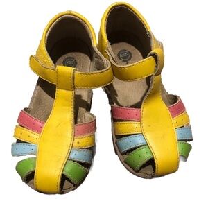 Livie & Luca Chase Rainbows Paz Sandals 11M Matilda Jane Yellow Leather Shoes